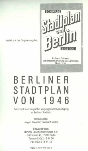 Buch-Cover Stadtplan von Berlin 1946